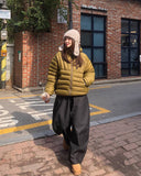 Ben's Herringbone Curved Balloon Denim Pants