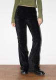 VELVET SHIRRING BOOTCUT PANTS