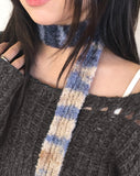 Eamon Fur Gradient Slim Muffler Scarf