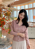 Velia V-Neck Cubic Cardigan