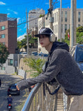 Daford color matching knit hoodie