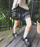 [MADE] Noma Lace Frill Banding Tiered Mini Skirt