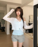 Salty See-through Crop Cardigan