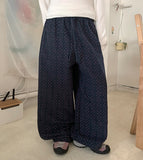 Proki Banding Flower Brushed Wide Pants