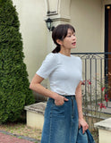 Rebeulri Round Shirring T-Shirt