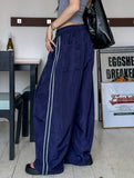 Ethnic Line Two Pintuck Nylon Pants