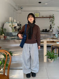 Kanme Basic Color Round Knit