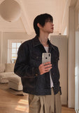 Creep Vintage Leather Trucker Jacket