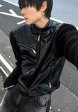 Deep Black Knit Suede Jacket