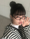 And Round Horn Rim Geek Chic Glasses