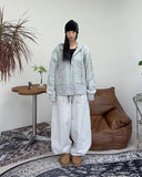 Las Cable Hooded Knit Zip-Up