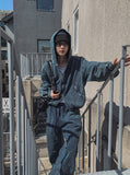 Detro denim wide track pants