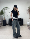 Nerit Washed Flare Denim Pants