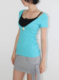 DEEP V-NECK TEE
