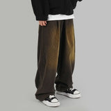 Two tone washed corduroy pants