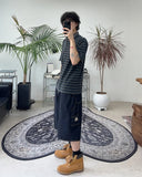May Pigment Stripe Collar Tee