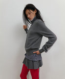 Fur Trim Jersey Zip-up