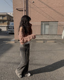 Hawk Washing Bootcut Slit Denim Pants