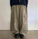 Ryuson Cargo Cotton Banding Balloon Wide Pants