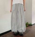 Milbo Stripe Banding Wide Pants