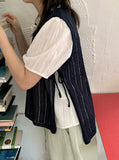 Natsuda Layered Strap V-Neck Knit Vest