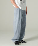 Nine Stripe Wide Denim Pants