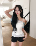 Bunny Raglan One-Shoulder Short Sleeve