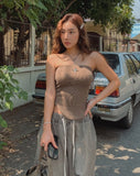 serrati brooch knit top