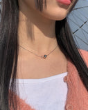 Mipo Silver Clear Ball Necklace