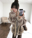 Here Bohemian fringe Tweed Cardigan