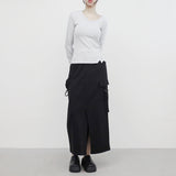 Biran cargo slit skirt