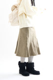 Moss garment washed skirt