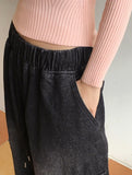[MADE] Copter Vintage Washing Two-Way Banding Big Cargo Long Wide Denim Pants