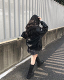Milan Overfit Leather Blouson Leather Jacket