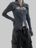 Hoollet Two-Tone Bolero Knitwear