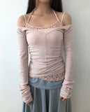 Luek Flower Lace Halter Sleeveless