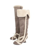 Asym Shearling Wedge Boot