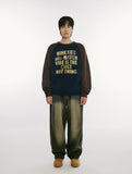 Raglan Two-Tone Knit Pullover