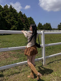 Roy Nubbuck Cow Long Boots