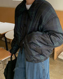 Moyven Check Collar Padded Jumper