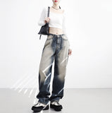 Lilnen washing denim pants