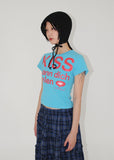 KISS ♥ CROP HALF T
