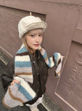 MIX WOOL STRIPE MUFFLER