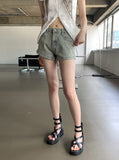 Beto Vintage Washing Denim Shorts