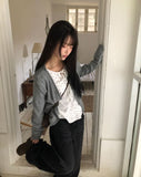Pairing Frill V-Neck Knit Cardigan