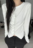 Front frill cardigan