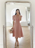 Kesia Heart Neck Puff One Piece