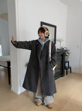 [unisex] Sticky Double Long Wool Coat - Wool 61