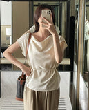 Les Drape Yoru Cap Sleeveless T-Blouse