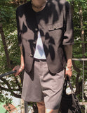Deero Tweed Half Jacket